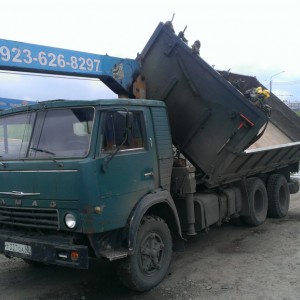 Кран манипулятор, самосвал