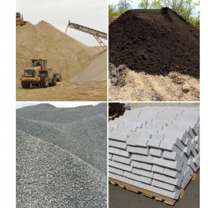 Щебень Кирпич Чернозём Песок