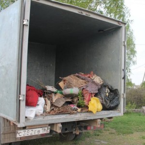 Вывоз мусора Газель. Спуск, загрузка