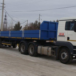 Перевозки бортовым полуприцепом до 30 тонн